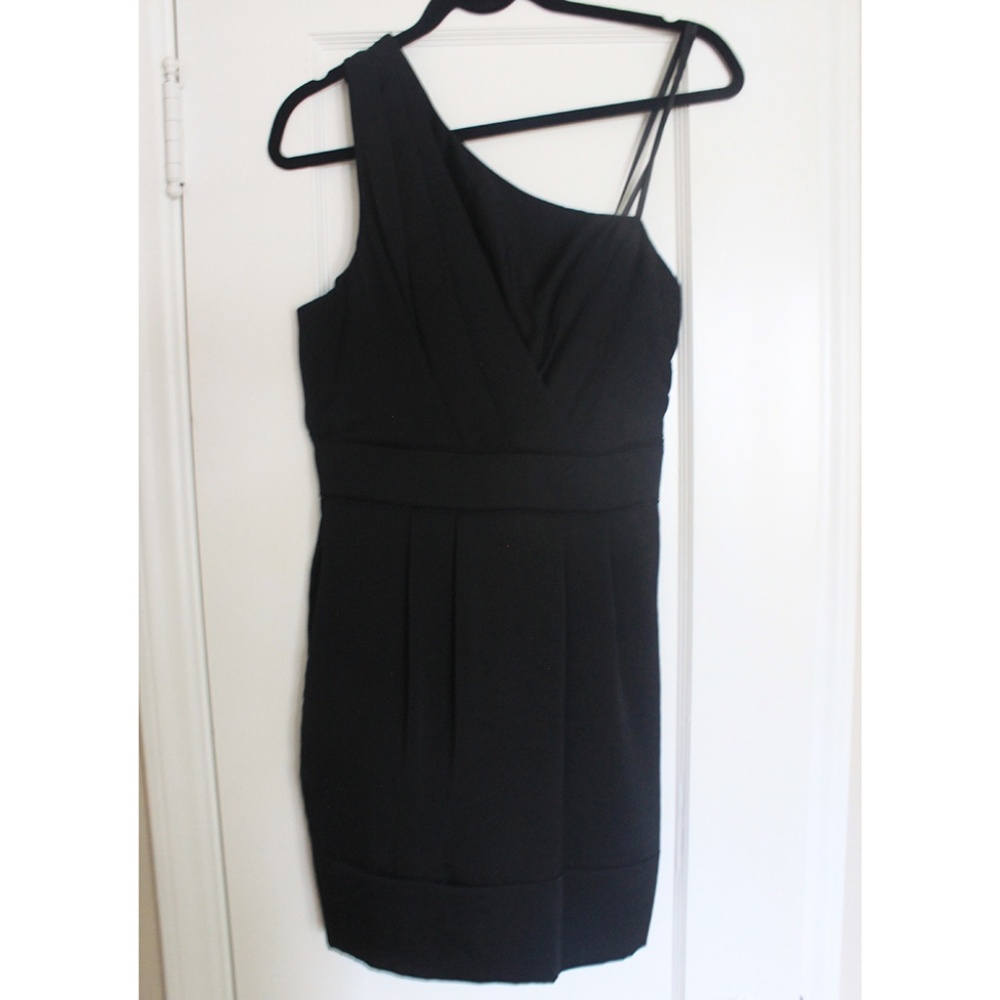 BCBG One-Shoulder Black Dress